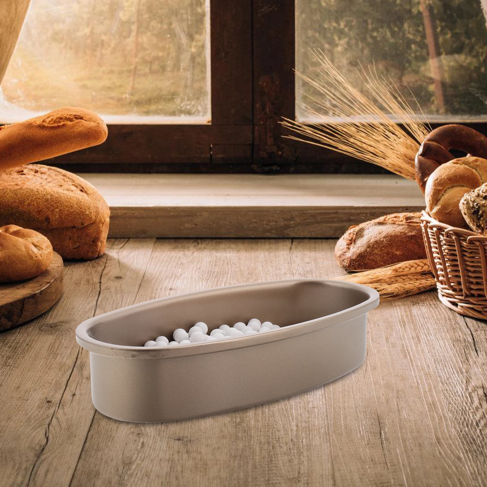 

1 set Baking Oven Stone for Pie Crust Stoneware Bread Tools Ceramic Weights Beads Even Heat Moisture Absorption High Temperature