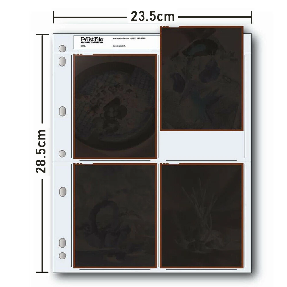 PrintFile 4x5 Negatives Film Preservers Pages 4x5 Film Acid-free Bags Standard Binder 45 Large Format Camera