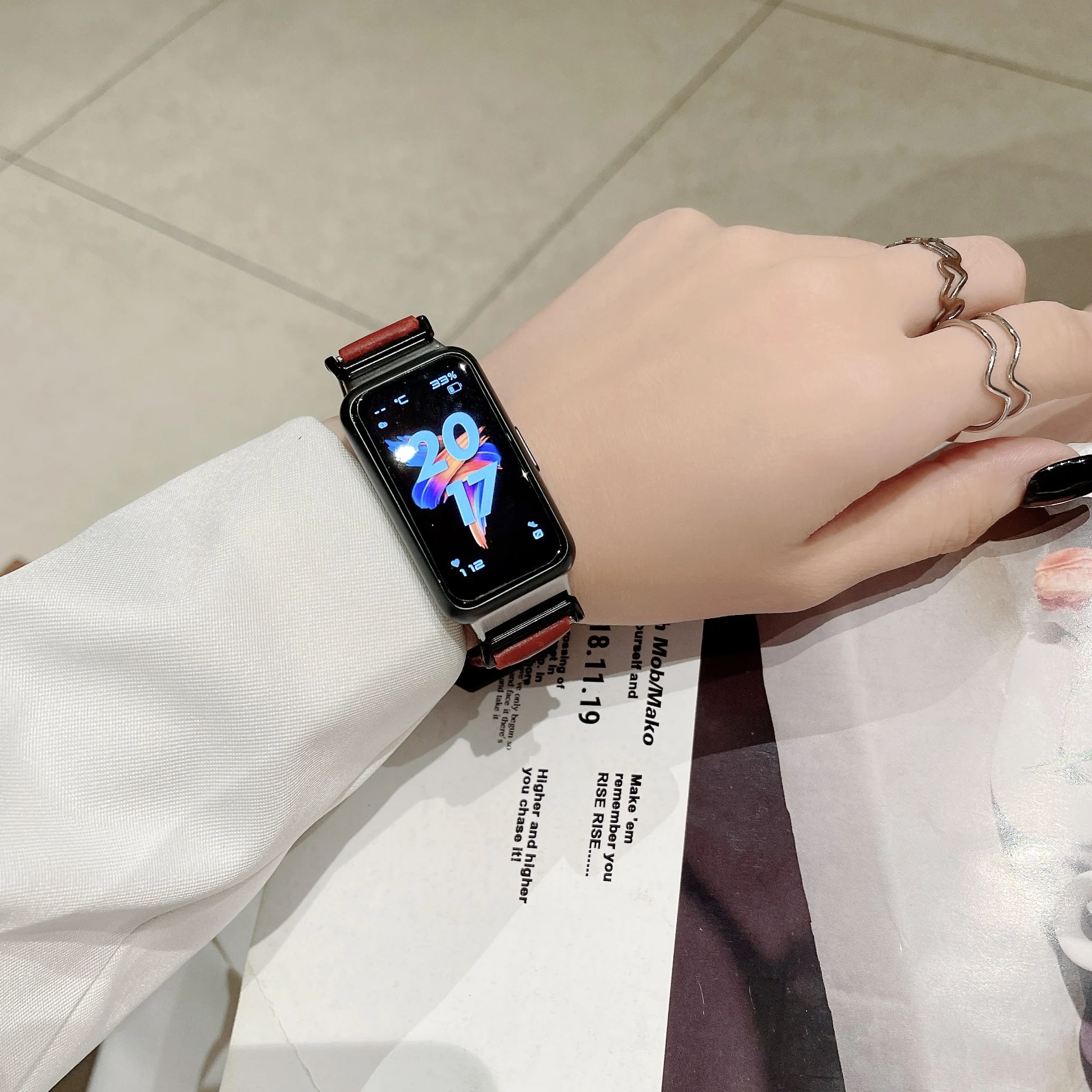 Leather Strap For Huawei watch band 7 Sport Smart Bracelet Replacement Wristband Correa Accessories For Huawei band 7 strap Belt