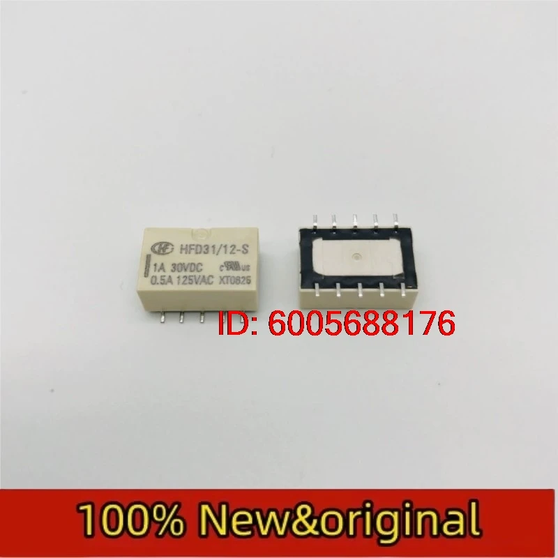 10PCS HFD31-5/12/24-S/R two group conversion 10 pin monostable SMT Hongfa relay 05V12V24VDC, Original & Brand New