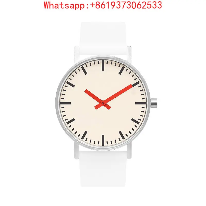 Customized New Bishuwan B50 Red Simple Design Silent Gift Box Men's and Women's Waterproof Watch