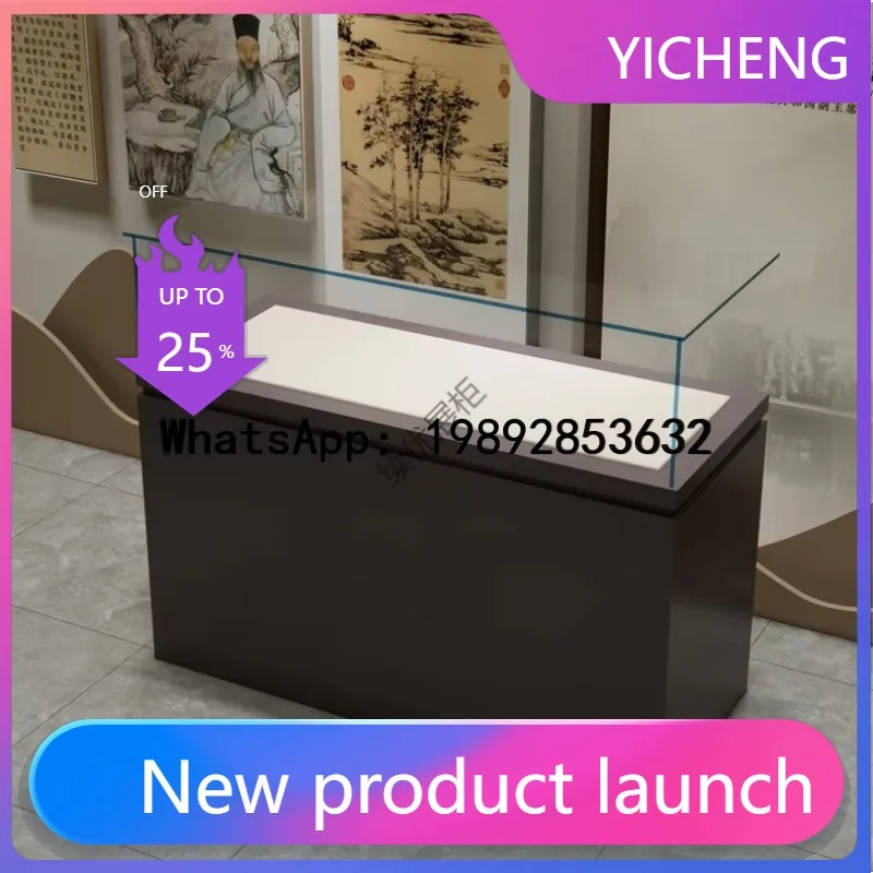 B-4 Display Cabinet Historical Artifact Display Counter Antique Calligraphy and Painting Porcelain Hydraulic Display Cabinet