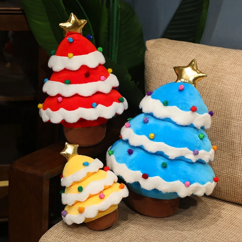 جديد شجرة عيد الميلاد وسادة أنيمي ستار شجرة الديكور Kawaii لينة محشوة أفخم النبات هدية عيد الميلاد الأسرة المنزل عيد ميلاد لعب لصبي