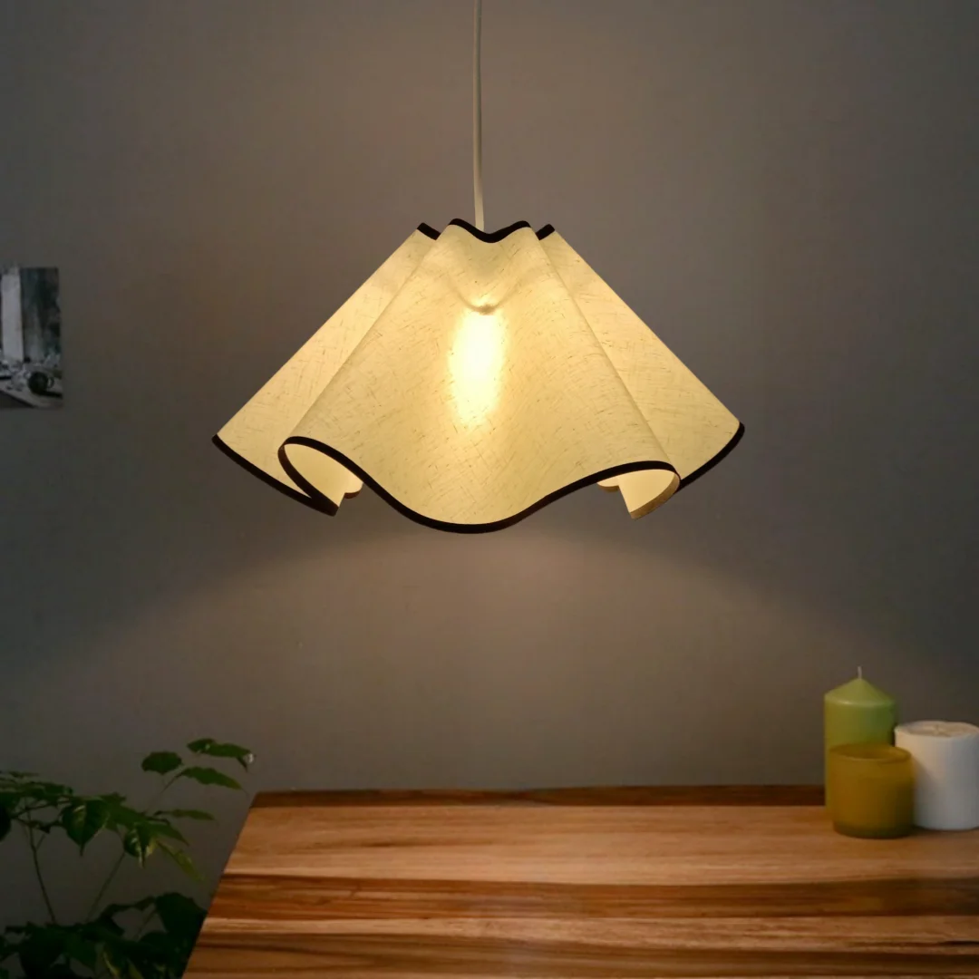 

Scandinavian Xuanming E27 Chandelier Dining Room Chandelier Gloss Bar Hanging Light Home Decoration Attic Hang Simple Creative Meal Petal