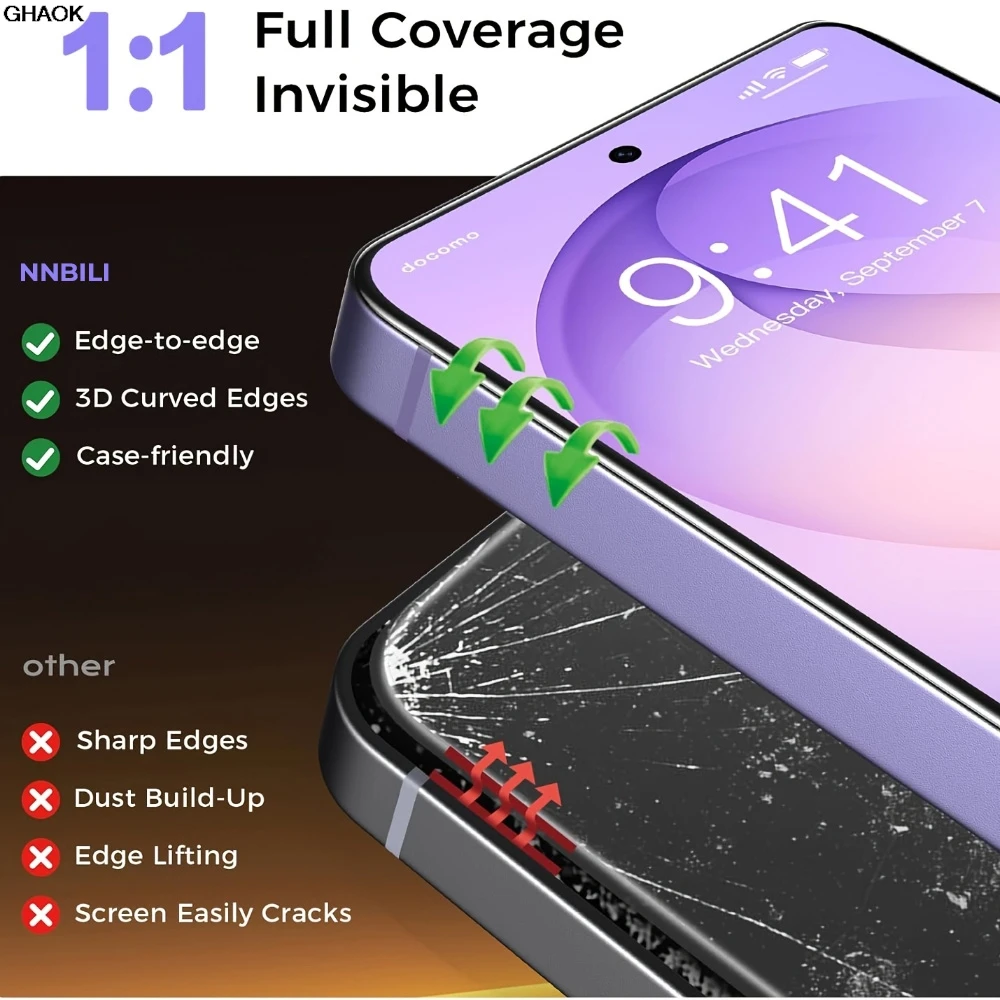 NEW 2pcs HD Screen Protectors for Samsung for Galaxy S26 Ultra S25 S24 Ultra S23 S24 FE Series Supports Fingerprint Unlocking
