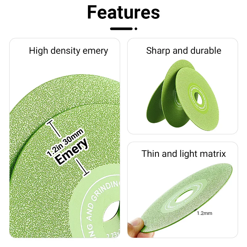 LOZLIN Diamond Saw Blade Cutting Disc for Angle Grinder 115mm Diamond Tile Cutting Disc Marble Cutter Blade for Marble Glass view 3