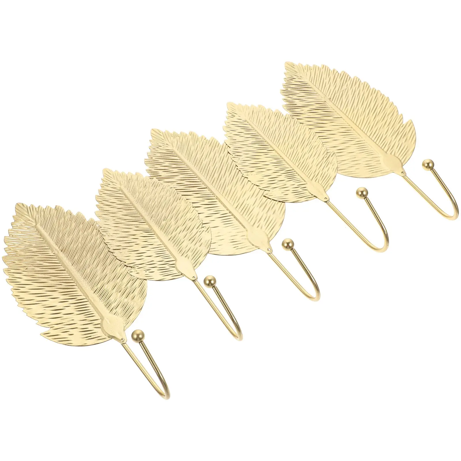 

Wall Hooks 5 Hooks Coat Rack Home Hook Heavy Duty Vintage Leaf Clothes Hanger Bathroom Bedroom Kitchen Storage Practical