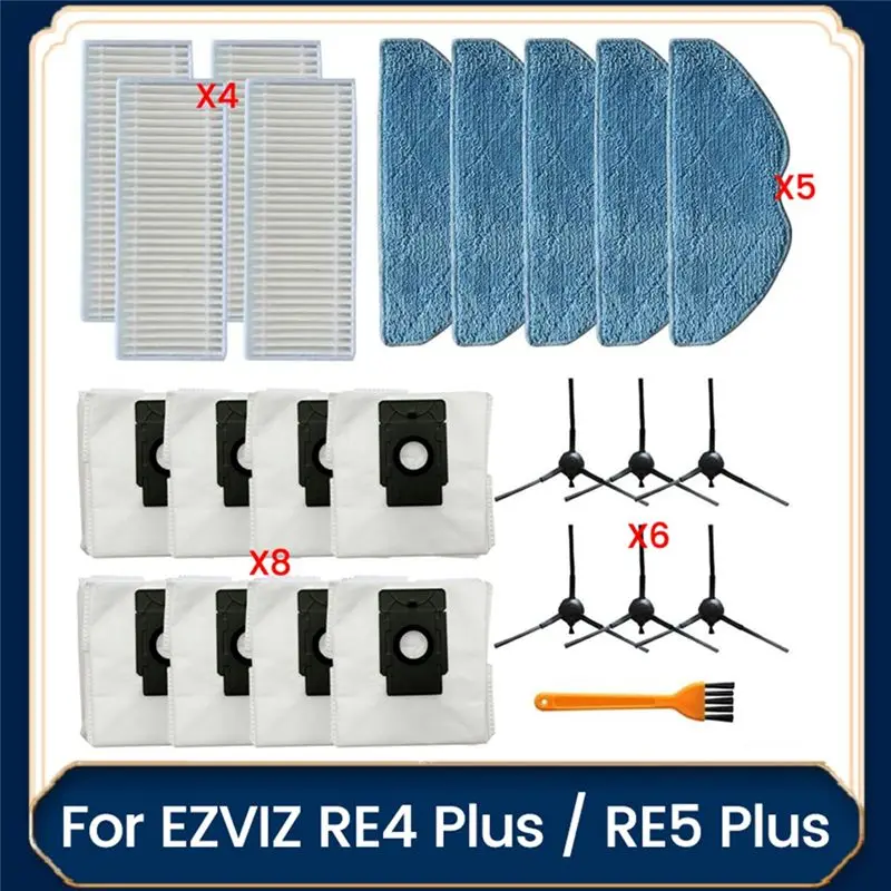 aee2-24pcs-アクセサリーキット-ezviz-re4-plus-re5-plus-掃除機部品サイドブラシフィルターダストバッグモップクロス