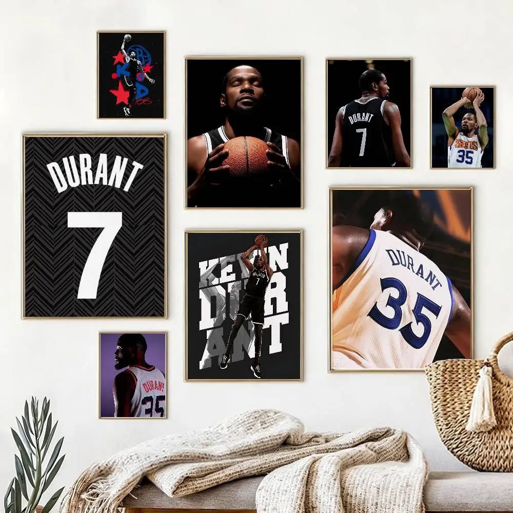 

Basketball K-Kevin D-Durant 7 Poster Waterproof Wall Art Sticker For Bar Living Room Vintage Decor High Quality Print Gift