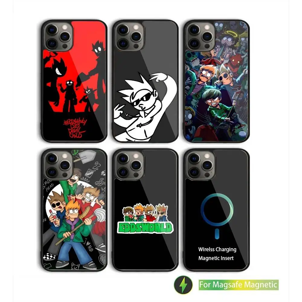 

Anime E-Eddsworld Phone Case For iPhone 16,15,14,13,12,11,Pro,Max,Plus,Mini,SE New Magsafe Magnetic Wireless Charging