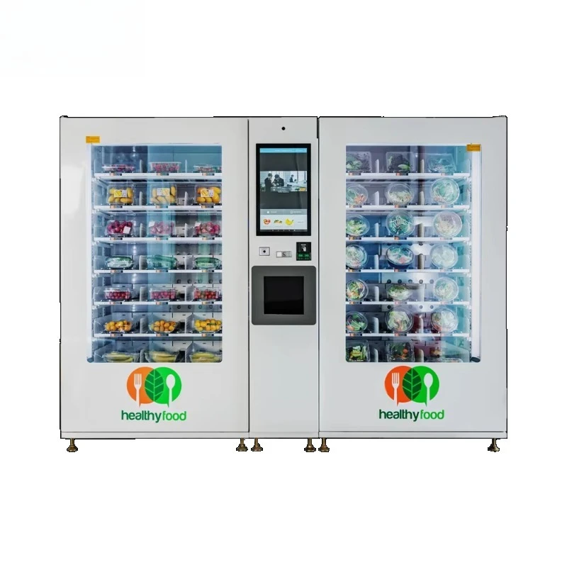 Master  Slave Fresh Food Vending Machines with SDK Function Cloud-Based Management for Healthy Vegetables Fruits Egg Customized
