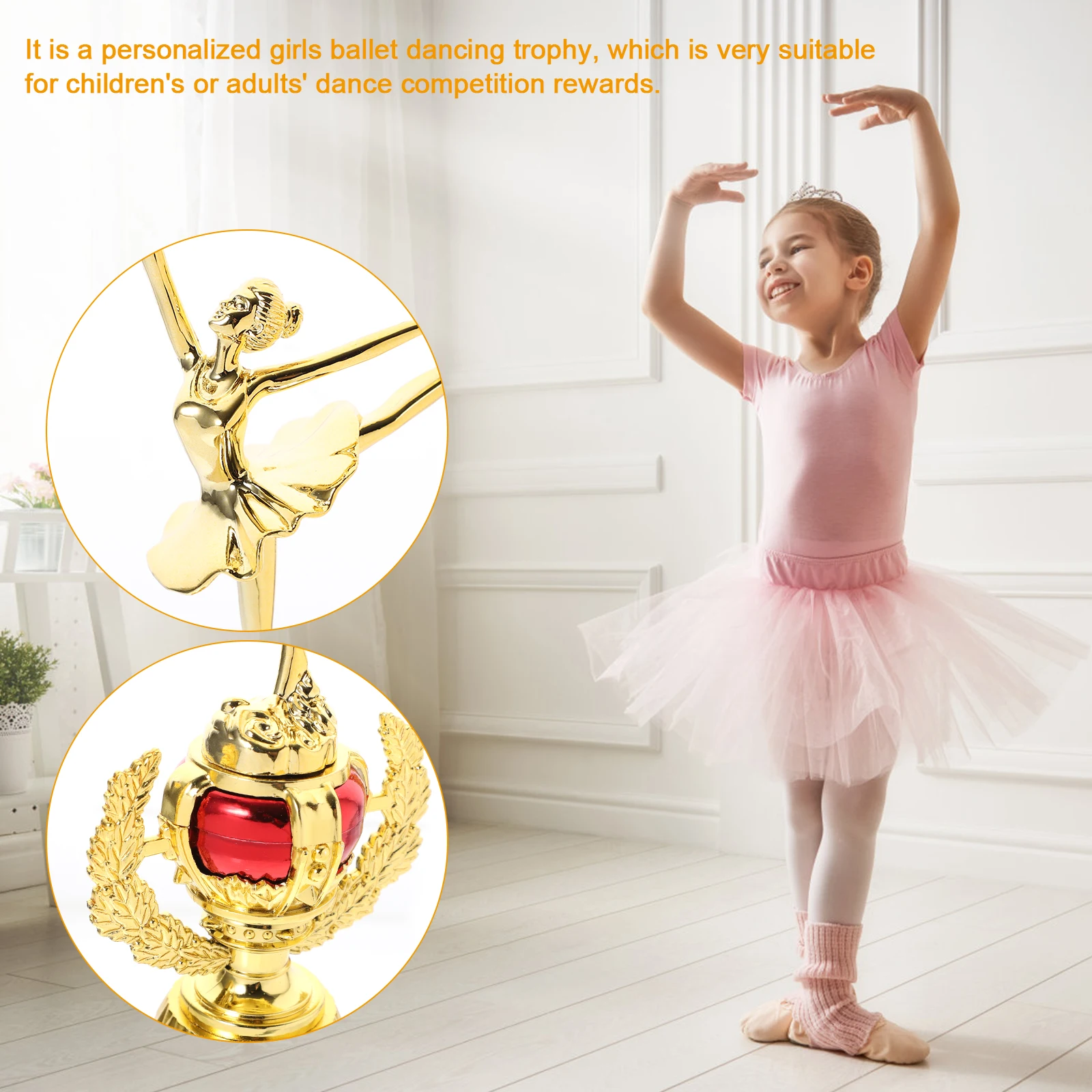 

Basketball Ballet Trophy Staff Girly Gifts Dance for Girls Plastic Trophiesdance