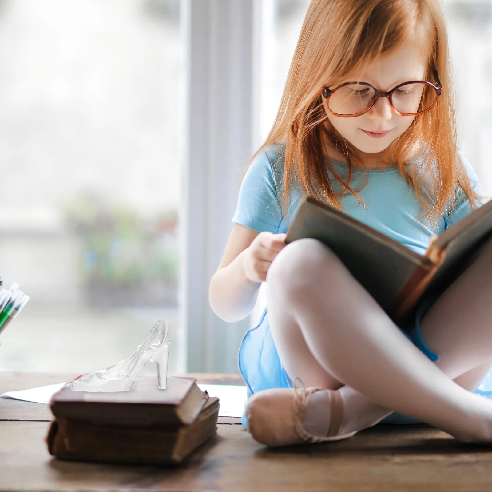 

Transparent Crystal Glass Slipper Delicate Shoe Decor Exquisite Desktop Decoration for Home Garden Holiday Gift Giving