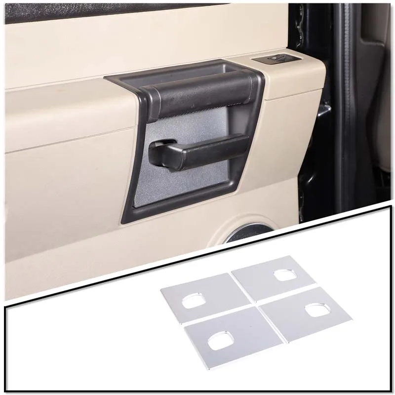 

Для 2003-2007 Hummer H2 из алюминиевого сплава, внутренняя дверная ручка чаши автомобиля, защита от царапин, наклейка на панель, аксессуары для салона автомобиля