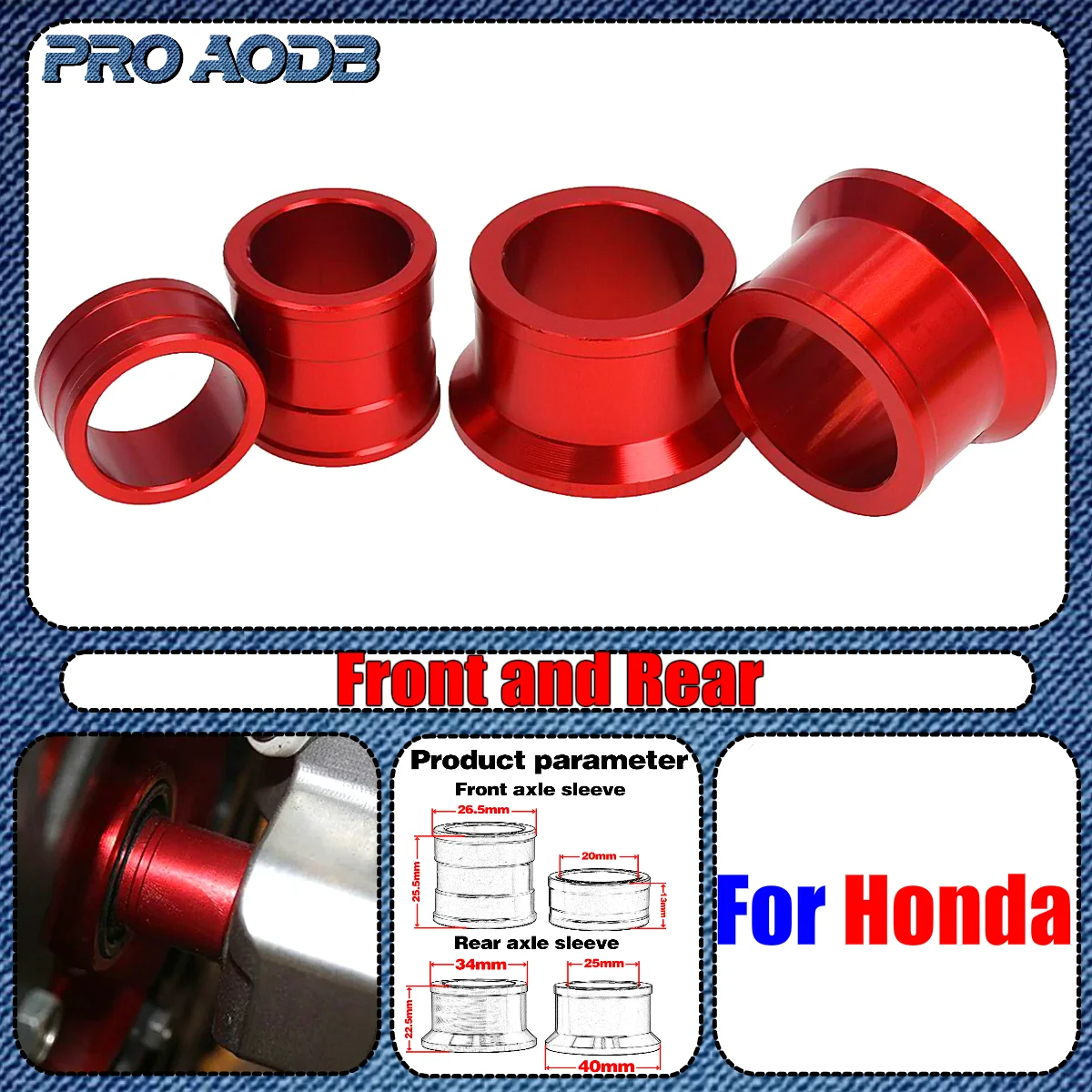 

Motorcycle Front Rear Wheel Axle Hub Spacer For KTM EXC EXCF EXCW XCW XCFW 125 150 200 250 300 350 400 450 500 530 2002-2020