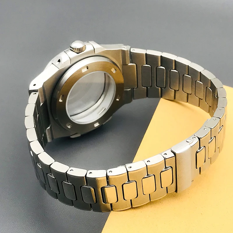 42mm Nautilus Watch Case japan NH35 Replace Case Fit NH35 NH36 7S26 PT5000 Movement Installed Stainless Steel Watch Strap