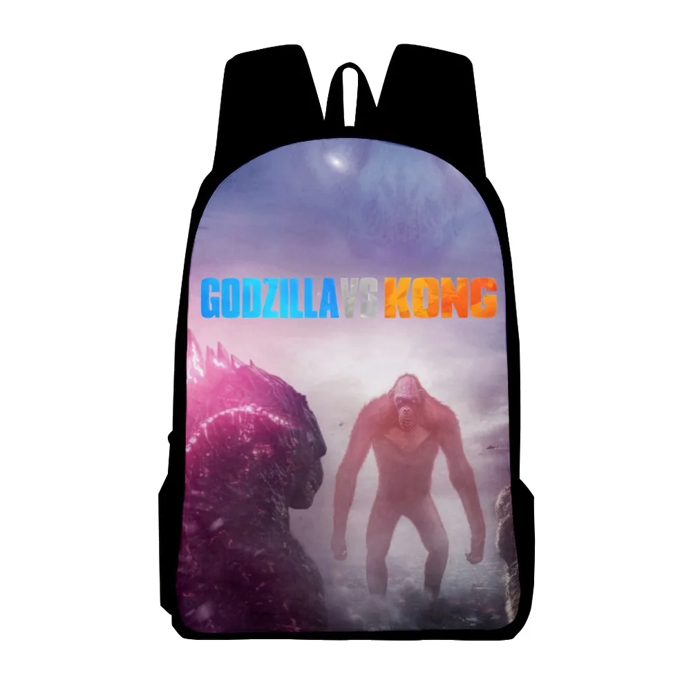 Godzillas VS KingKongs Backpack Anime Monster Action Figures Schoolbag School Outdoor Sport Travel Shoulders Bag Knapsack Gift