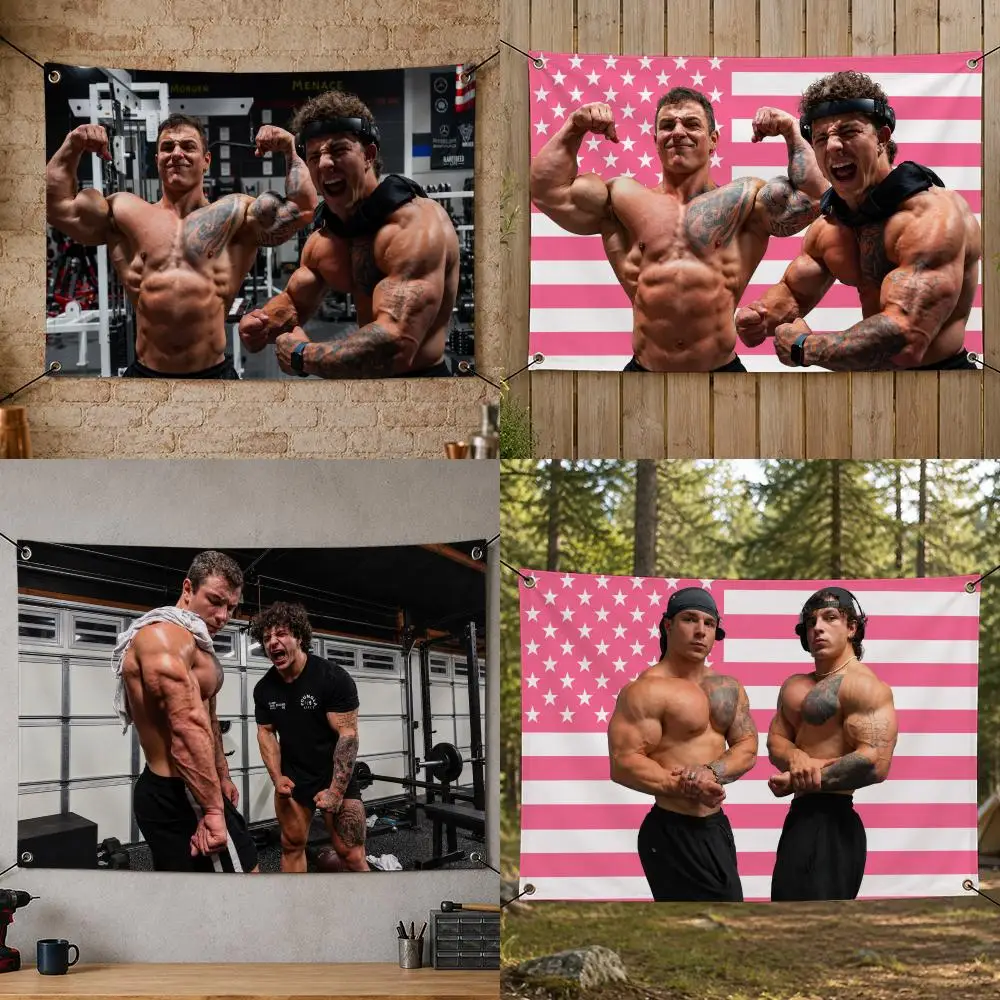 Fitness T-Tren Twins Flags Flag Banner for Bedroom Dorm Party Home Living Room Game Room Gift