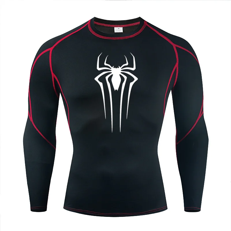 Men Jogging Compression Long Sleeve T-shirt Running Sport T Shirt Fitness Tops Tee Male Quick Dry Tight Training Rashgard Jersey