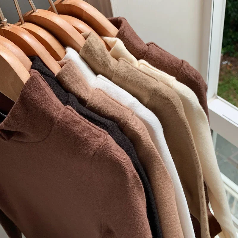 2-10T Toddler Kid Tshirt Baby Boy Girl Autumn Winter Clothes Cotton Infant T Shirt Long Sleeve High Neck Basic Tee Top Outfit