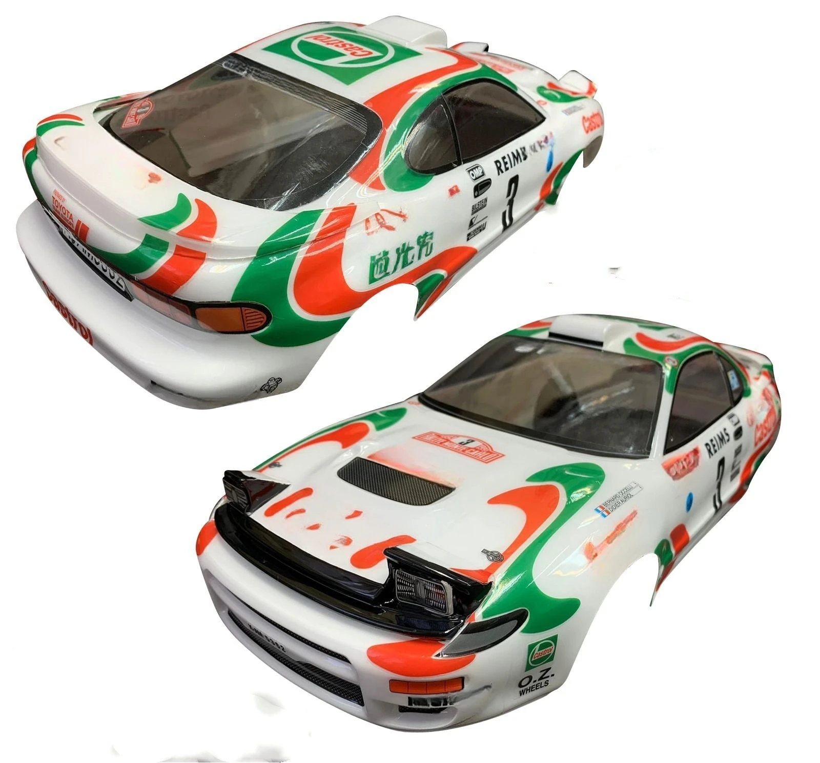 1/10 Celica GT4 Rally Fari nascosti deriva RC PC corpo shell larghezza 190mm Corpo deriva trasparente per RC hsp hpi trax Tamiya