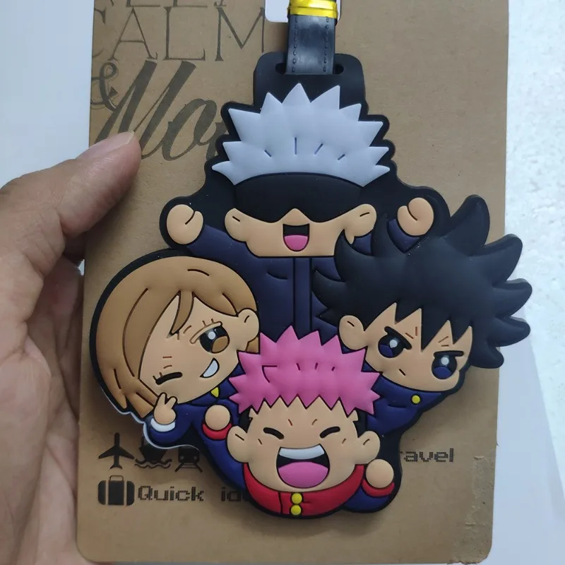 Jujutsu Kaisen Yuji Gojo Travel Luggage Tag Anime Suitcase ID Addres Holder Baggage Boarding Tags Portable Label Accessories