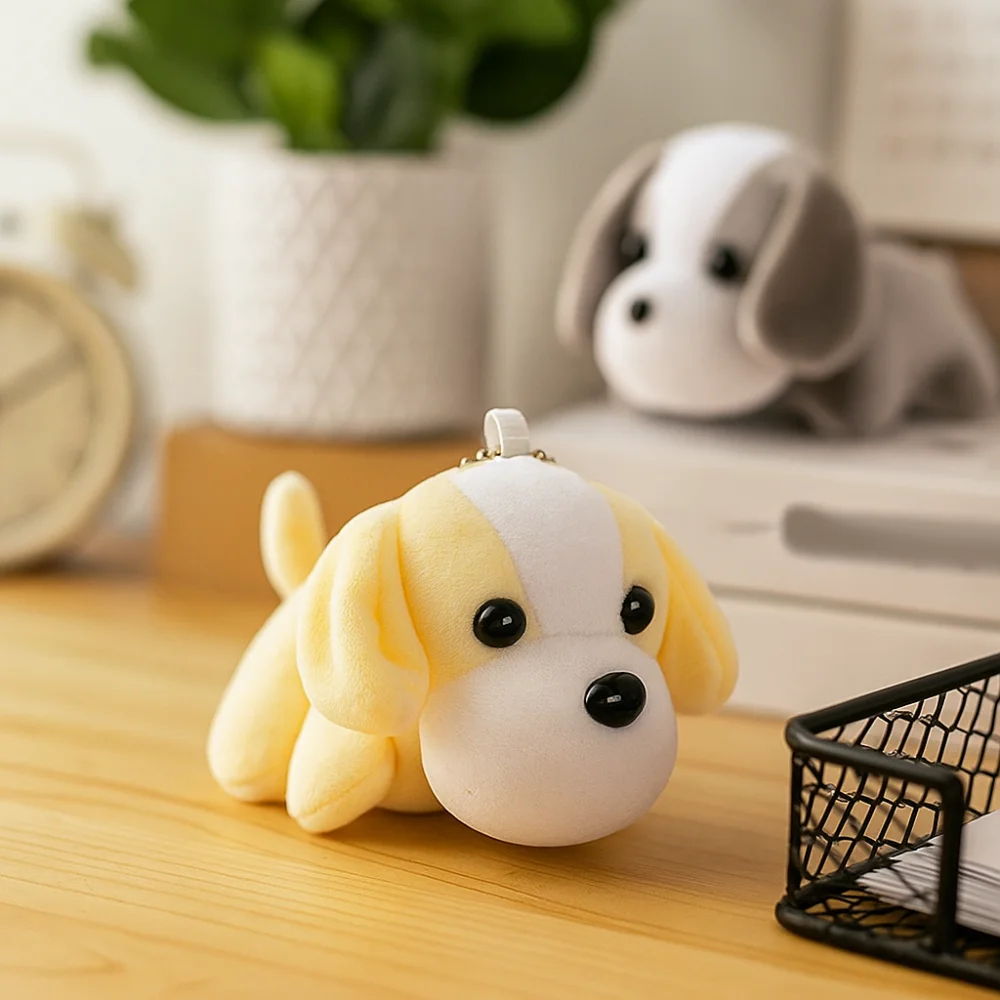 

10cm Size Plush Toy Dog Keychain Eco-Friendly Hypoallergenic Cute Puppy Plush Keyring Adorable Cute Design Plush Pendant Toys