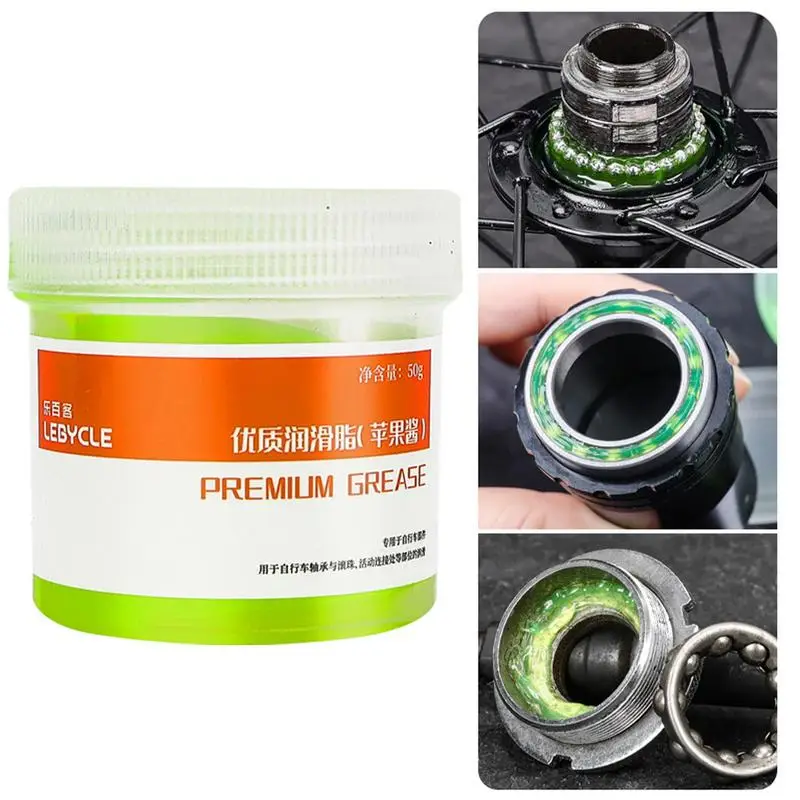 50g MTB Bicycle Grease Green Applesause Bearing Grease Hub BB Lubricants Oil Lubricant Lube Lipid Elements ForShimano Sram