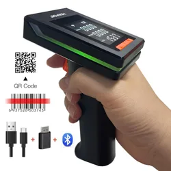 Bluetooth Barcode Scanner Screen Display,1D 2D Hanheld USB Wireless Book Bar Code Scanner Reader for Library Classroom