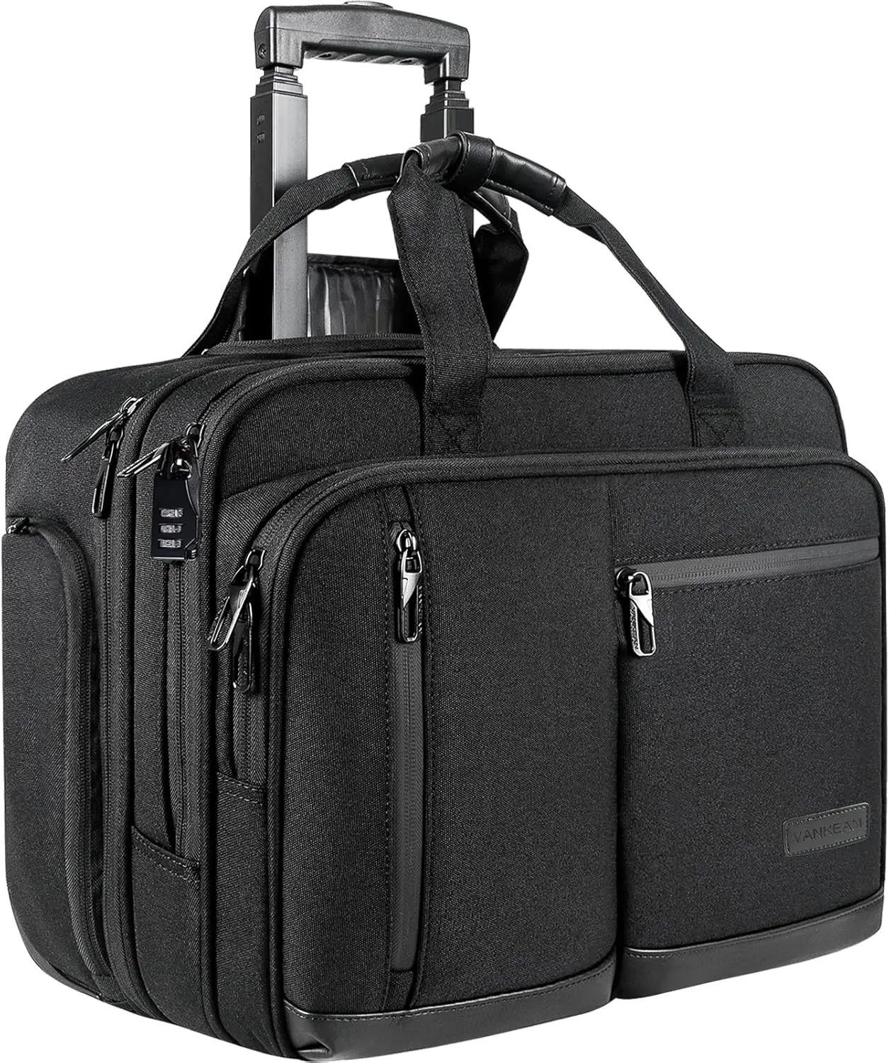 

VANKEAN 17.3 Inch Rolling Laptop Bag, Waterproof Overnight Rolling Bags, Laptop Bags for Travel/Work/Business
