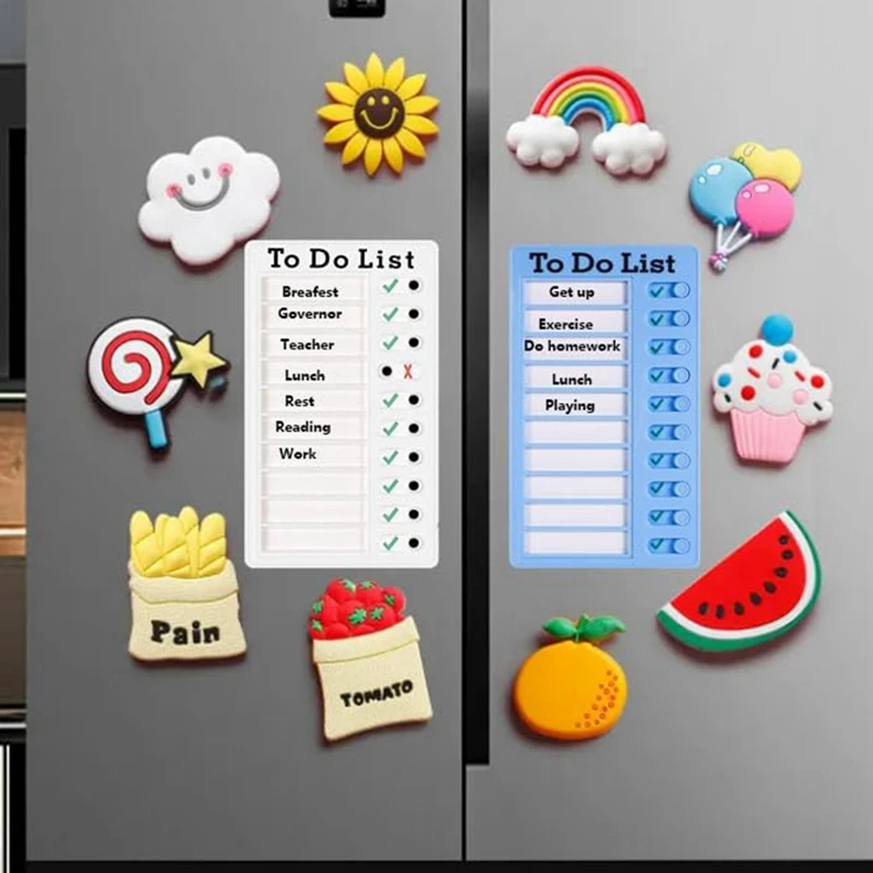 Tableau de liste de choses à faire, 4 pièces, effaçable à sec, mémo, tableau de liste, avec 10 papiers effaçables à sec