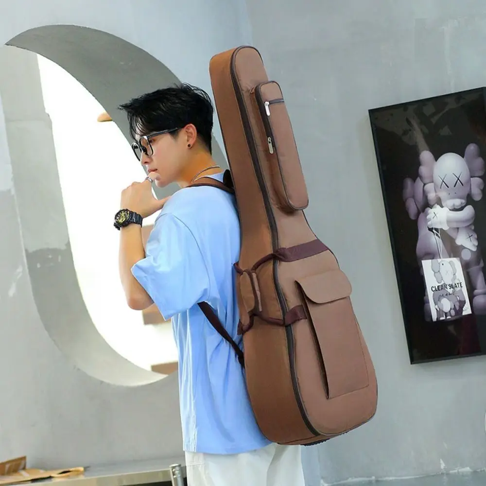 Double Shoulder Strap 41 Inch Guitar Bag 10 MM Thick Sponge Waterproof Soft Guitar Case Adjustable Thicken