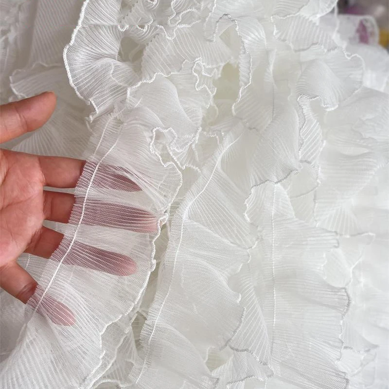 

40Yds/Lot Polyester Elastic Stretch Ribbon Exquisite White Lace Collar Trim Dress Curtains Hat Sewing Supplies