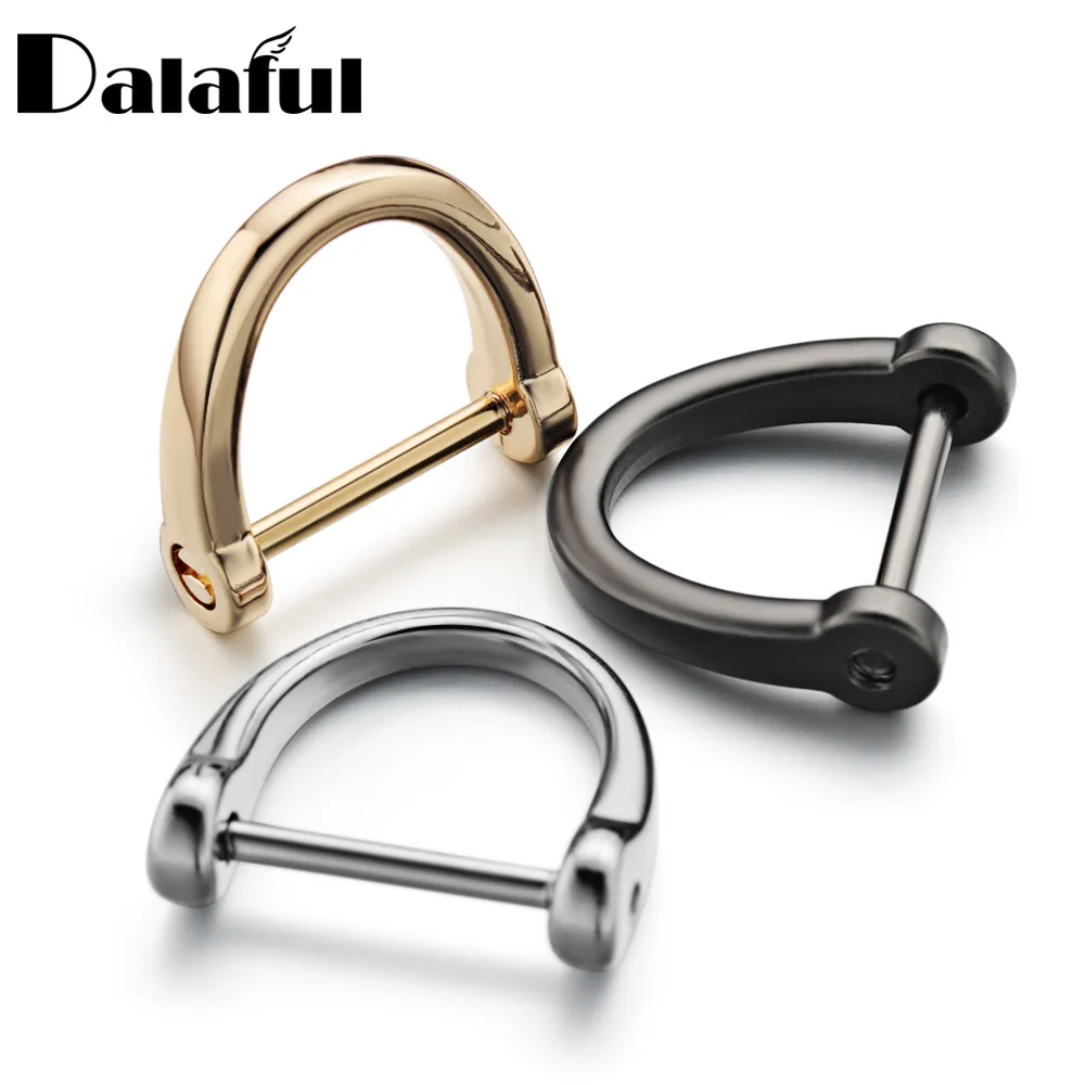 DIY Horseshoe Key Chain Ring Holder D Shape Keychain Thick Rod Classic Buckle Interior Bag Repair Parts Buttons Accessories P032