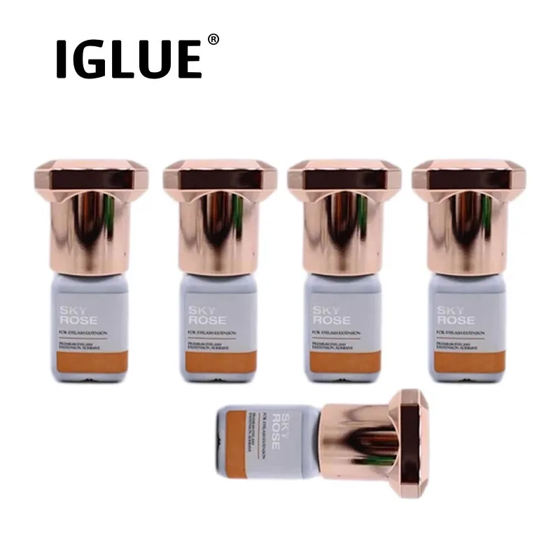 2/5/10 Bottles SKY Glue Rose For Eyelash Extension 1s Fast Drying 5g Long Retention False Lash Adhesive Original Korea Makeup