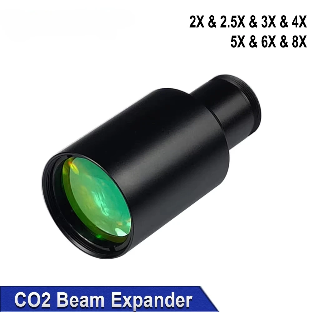 CO2 laser beam expander 2X 2.5X 3X 4X 5X optical glass focusing lens can be used for CO2 laser marking machine tools