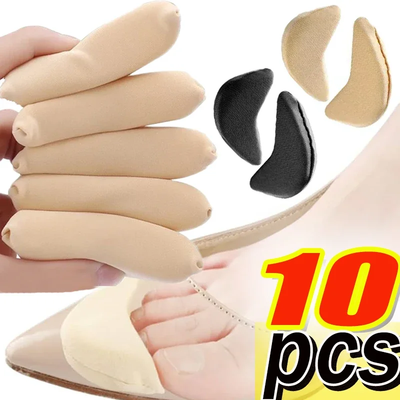 Soft Toe Plug Women High Heel Pain Relief Insert Shoe Palm Cushion Toe Front Filler Sponge Forefoot Pad Adjustable Sizes Insoles