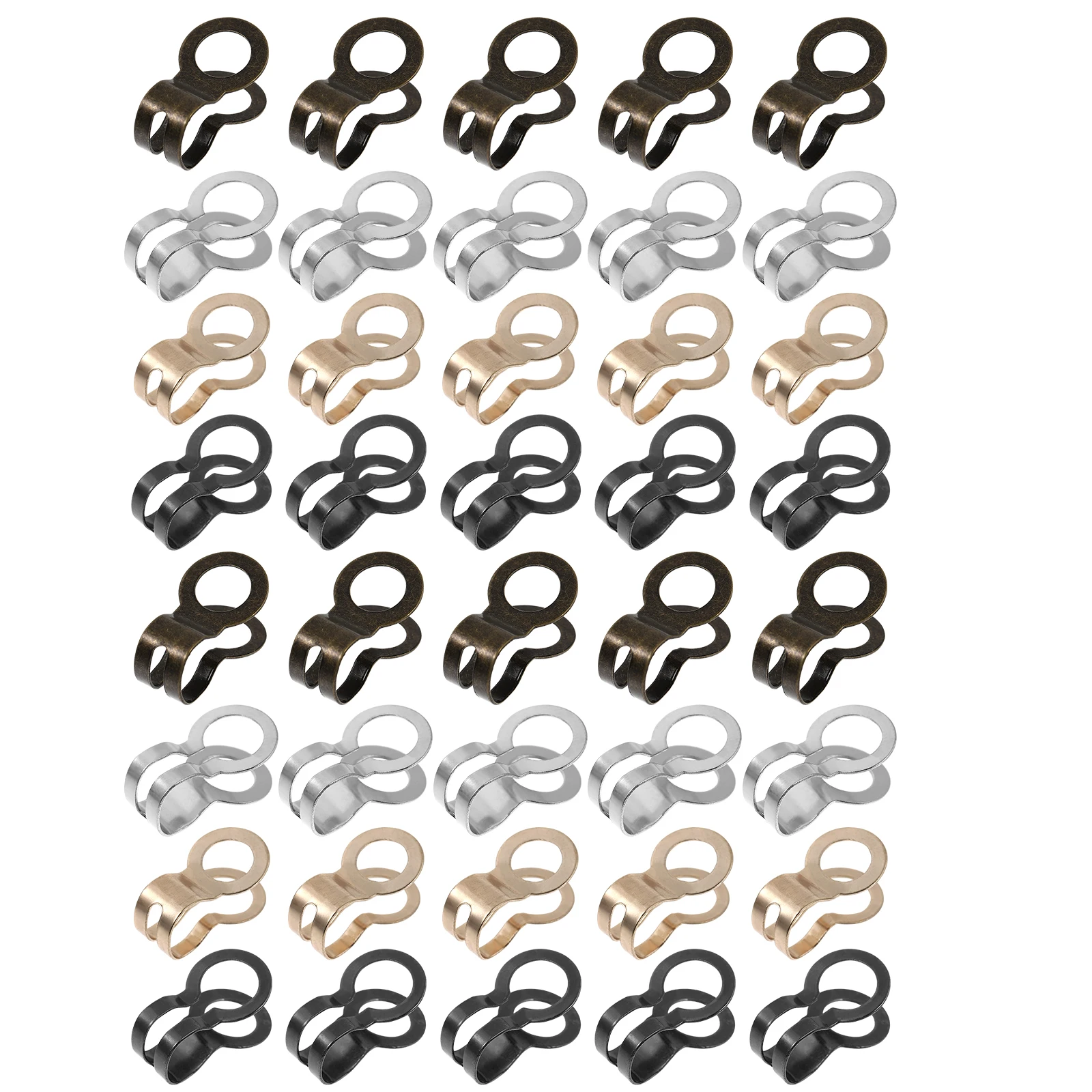 

40 Pcs Bag Accessories Iron Chain Strap Fastener Clasps Bead Ends DIY Handbag Clips Jewelry Cord Ends Box Bag Parts