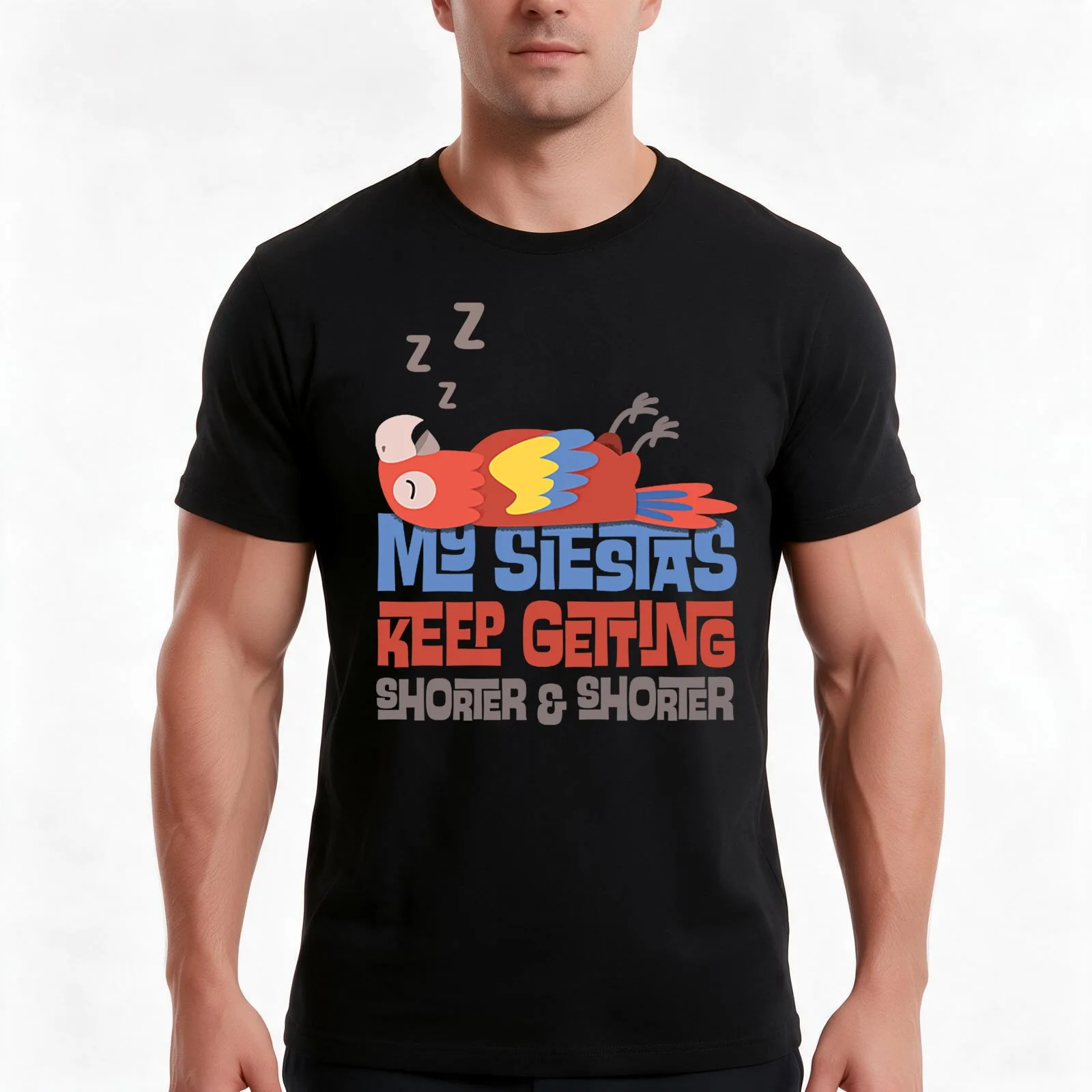 My Siestas Keep Getting Shorter and Shorter T-Shirt, Summer Casual Cotton Tee, Oversized Streetwear Tops, Vintage Graphic Print