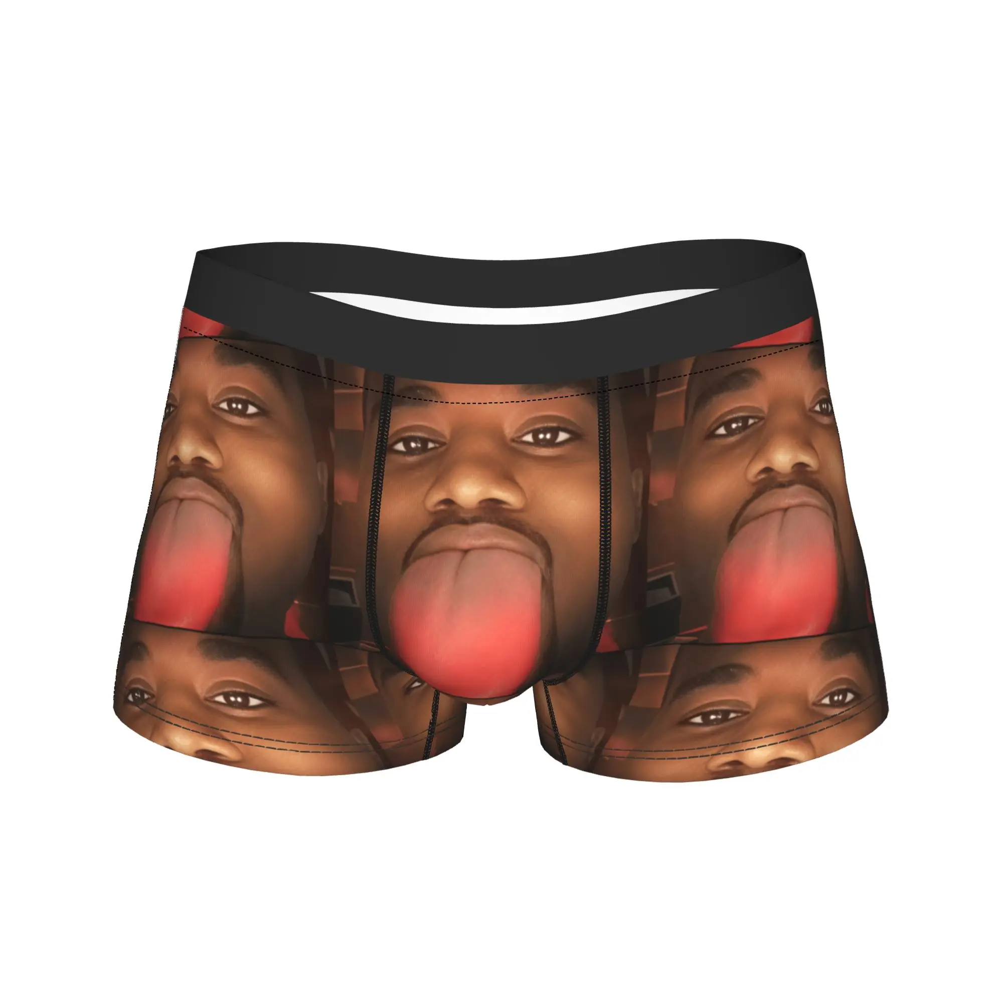 Kanye West Meme Shorts Briefs  Underwear Trenky Men Breathable Trunk Pattern Oversize Underpants