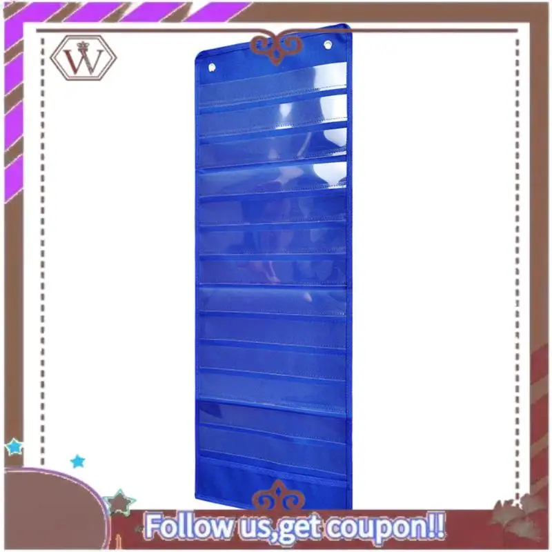 ABBG-Children Cloth Daily Schedule Pocket Chart 26 Double-Sided Reusable Dry-Eraser Cards For Office Home School Classroom