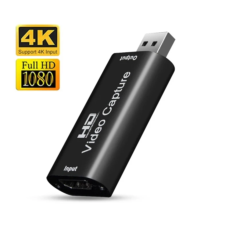 4K HDTV بطاقة التقاط الصوت والفيديو لوحة البث التقاط USB 2.0 كامل HD 1080P بطاقة المنتزع صندوق مسجل ل MI TV PS4 لعبة DVD كاميرا
