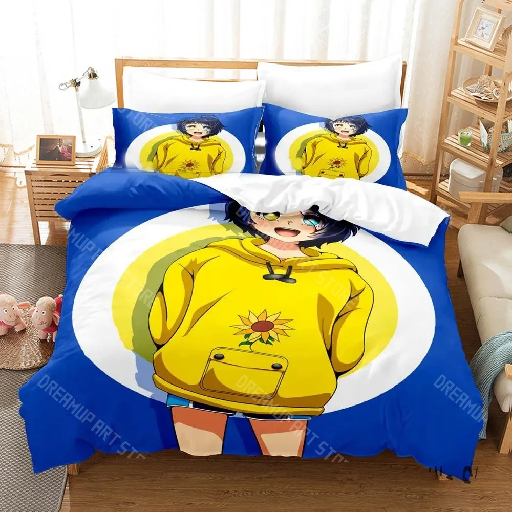 3D Printed Wonder Egg Priority Anime Bedding Set for Boys Girls Duvet Cover Pillowcase Twin Queen King Full Single Double Sizes