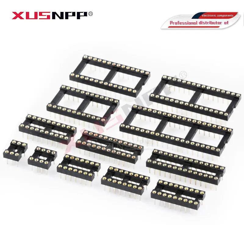 10PCS IC Sockets DIP6 DIP8 DIP14 DIP16 DIP18 DIP20 DIP28 DIP40 pins Connector DIP Socket 6 8 14 16 18 20 24 28 40 pin