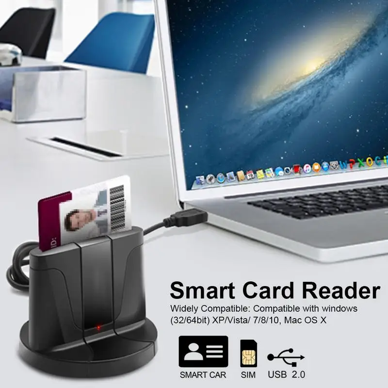 NEW Smart Card Reader Multi-Function USB CAC Card Reader Bank Chip Smart Card Bank Card Reader For Windows SIM ID Cards Reader