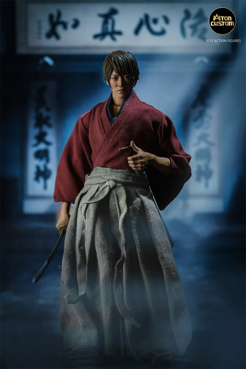 [in-stock]Atoncustom 1/12 Rurouni Kenshin 6Inch Action Figure Anime Hobby Collection Free Shipping Birthday Present Model Toy