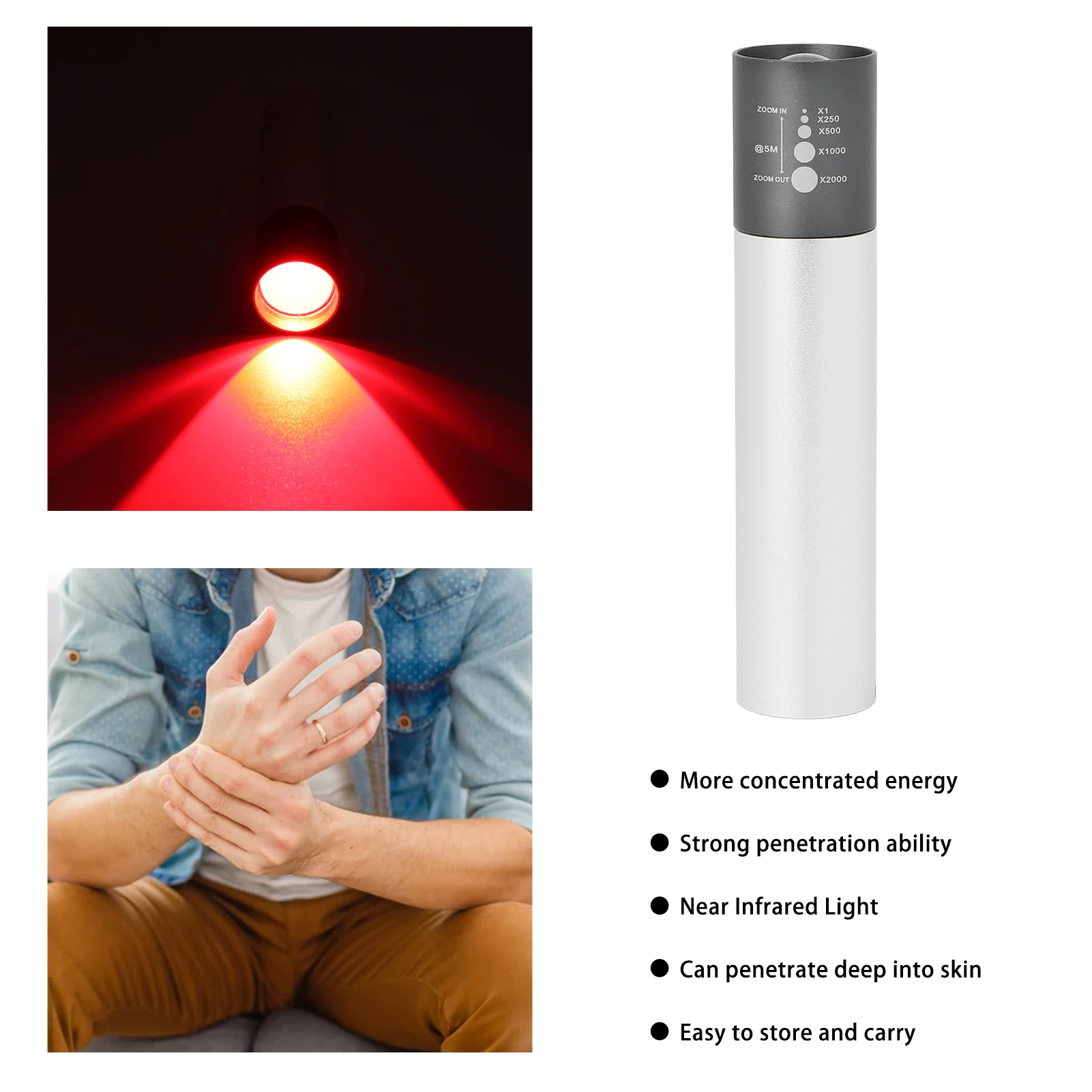 Portable Red Lamp Torch Easy to Operate Red Lamp Device Machine Portable Red Lamp Light Device