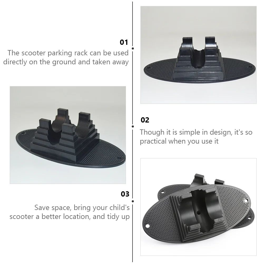 Soporte de plástico para patinete eléctrico, accesorio de almacenamiento para niños, almohadilla Universal para suelo, rueda de montaña, patada mayor