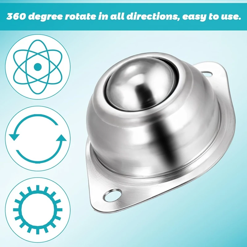 16 Pack 1 Inch Roller Transfer Bearings, Steel Ball Transfer Unit Swivel Ball Caster Roller Transfers,for Transmission-A12I