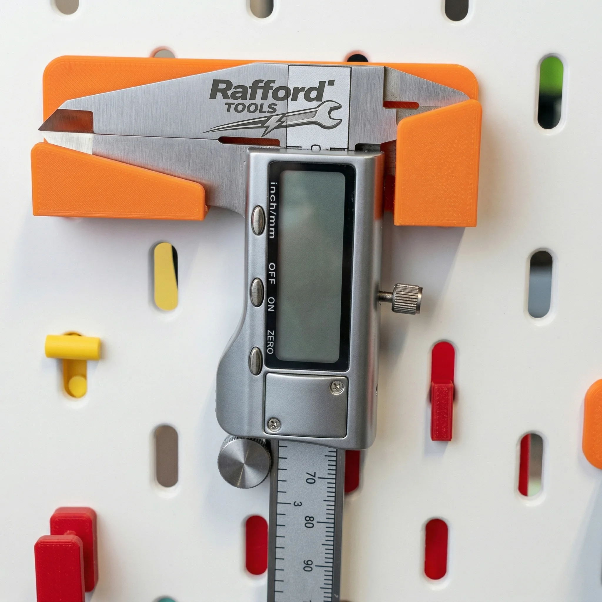 Wall Mounted Tool Organizer Rack for Digital Caliper and Tape Measure, No Assembly Plastic Garage Workshop Storage Holder